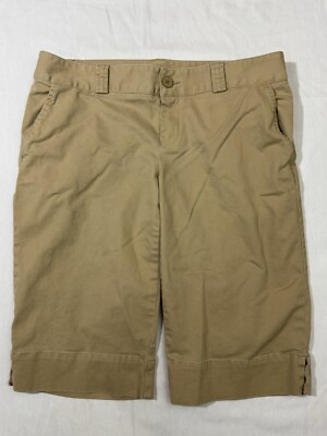 Lacoste Bermuda Shorts Womens Beige Casual Size 40 (30x13)