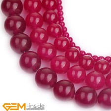Plum Jade Gemstone Round 4/6/8/10/12/14mm Beads For Jewellery Making 15" Dyed
