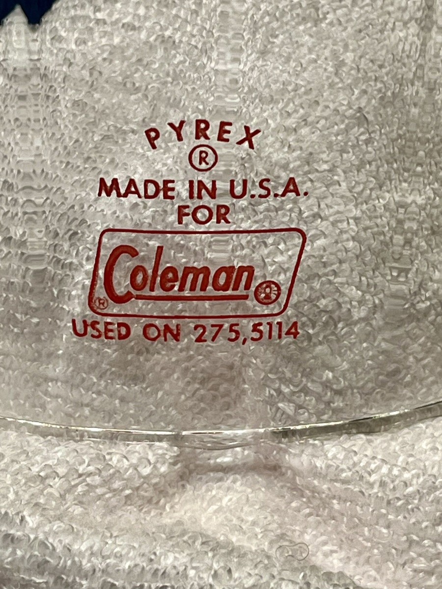 Rare Clear Fluted Globe Coleman 5114B Propane Lantern Dated 2-79