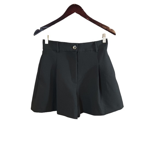 ZARA WOMAN NWT SS25 KATE MOSS X ZARA LEATHER SHORTS BLACK