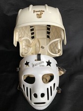Vintage Franklin Hockey Goalie Mask 6290 & Helmet 6255
