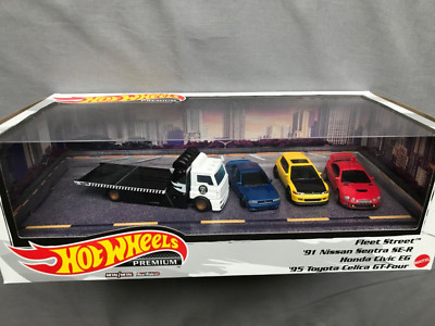 Hot Wheels Premium Toyota Celica GT Honda Civic EG Nissan Diorama Real Riders