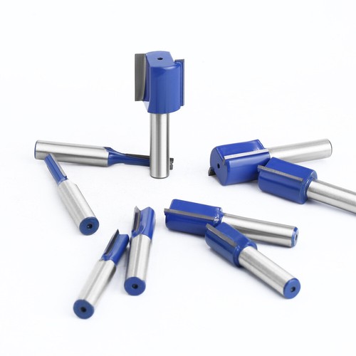 Straight Router Bit Set Flush Trim Woodworking Cutter 1PC/8PCS/9PCS 8mm ...