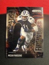 2025 Panini Prizm Football Micah Parsons Fireworks Insert #18 Dallas Cowboys