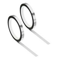 Metallisches Klebeband,0,4 Zollx50 Meter,2er-Pack,metallisiert,Silberton