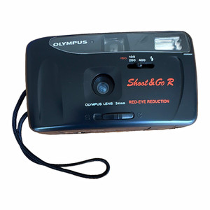 Olympus Shoot & Go R 35mm Point & Shoot Fixed Focus Black Flash Red-Eye
