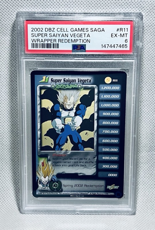 2002 SCORE Dragon Ball Z CCG Super Saiyan Vegeta #R11 Foil Redemption Promo | MP