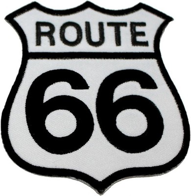 Patch - C&D Visionary - Route 66 3''x3.5'' Classic Highway Sign NEW Iron-On
