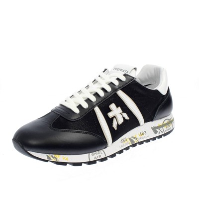 Premiata Lucy - Low Sneaker aus schwarzem Wildleder und Nylon - Größe 39 [25,9 cm] Schuhe