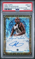 2025 TOPPS SIGNED & SEALED GOLD HOLO FOIL #BSI-JS JERRY STACKHOUSE 18/50 PSA 9