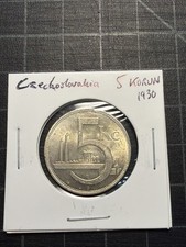 Czechoslovakia 5 Korun 1930 Unc Silver 