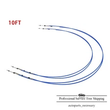 Outboard Inboard 2PCS 10FT 33C Shift Throttle Control Cable Universal For Yamaha