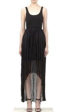 Alice + Olivia “Liz” Black Sheer Hi-Low Dress ~ Sz 0