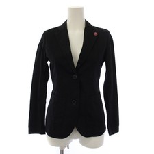 LARDINI Navy Cotton Tailored Jacket Women's Size 36 Elegant Blazer
