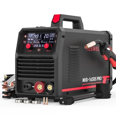 YESWELDER 165A MIG Welder, 110V/220V Dual Voltage, 4 in 1 Gas MIG/Flux Core M...
