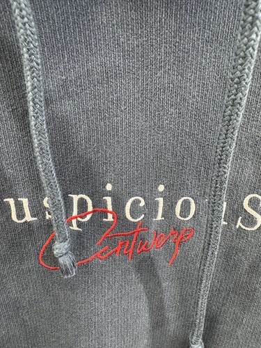 Suspicious Antwerp Blue Emroidered Hoodie Size M POG - Picture 2 of 11
