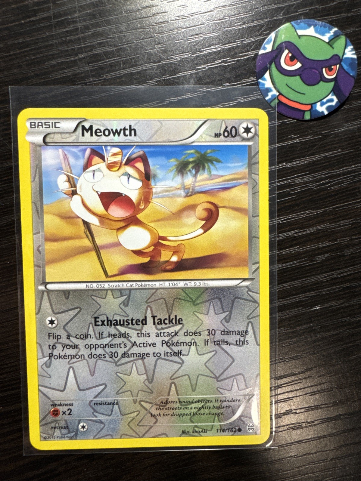 Pokémon TCG Meowth Reverse Holo 114/162 XY Breakthrough