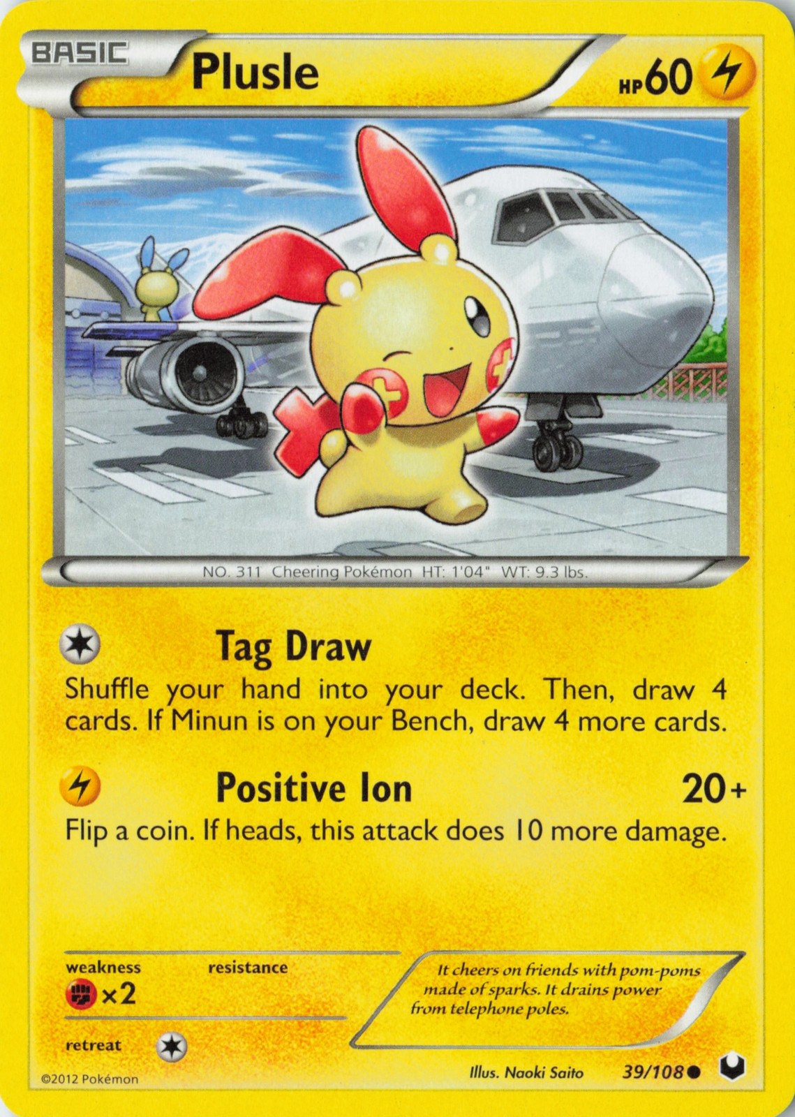 2012 Dark Explorers Plusle #39/108 Common