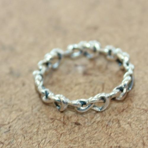 Pandora SS Knotted Bead Hearts Ring Sz.5 198018-50 [095WEJ] | eBay
