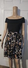 NWT ZARA BLACK FLORAL MINI DRESS SIZE MEDIUM