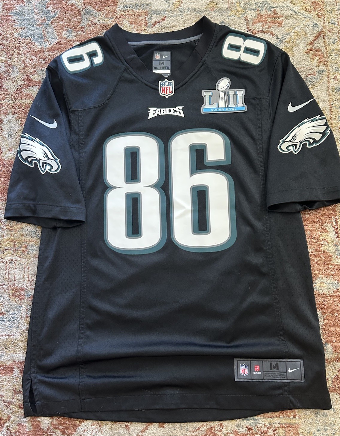 Philadelphia Eagles Zach Ertz Super Bowl LII 52 Nike Jersey Medium Champions NFL