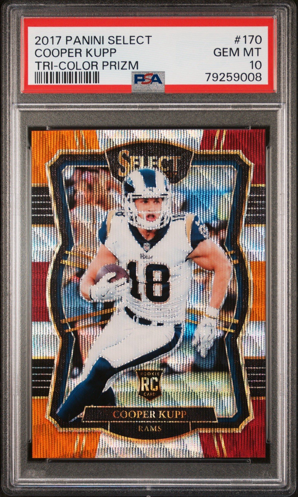 Cooper Kupp Panini Select #170 Tri-Color Prizm