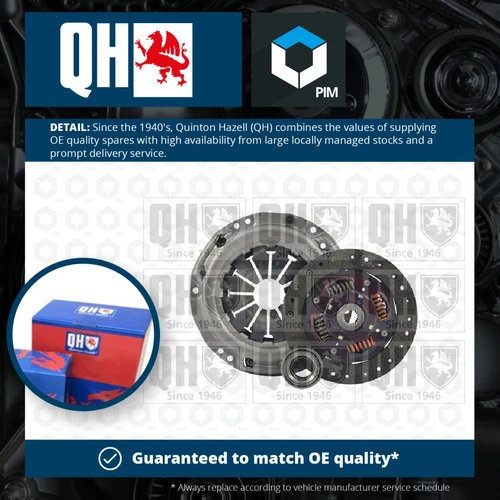 Kit de embrague 3 piezas (cubierta + placa + liberador) QKT233AF Quinton Hazell 86VX7L596AA nuevo - Imagen 1 de 2