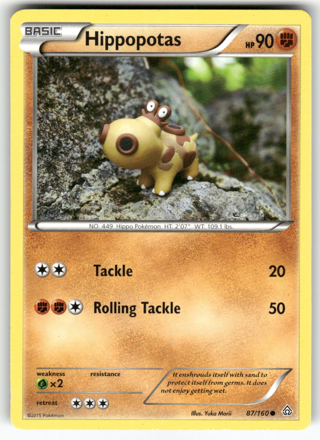 Hippopotas XY - Primal Clash Common Pokemon Lightly played