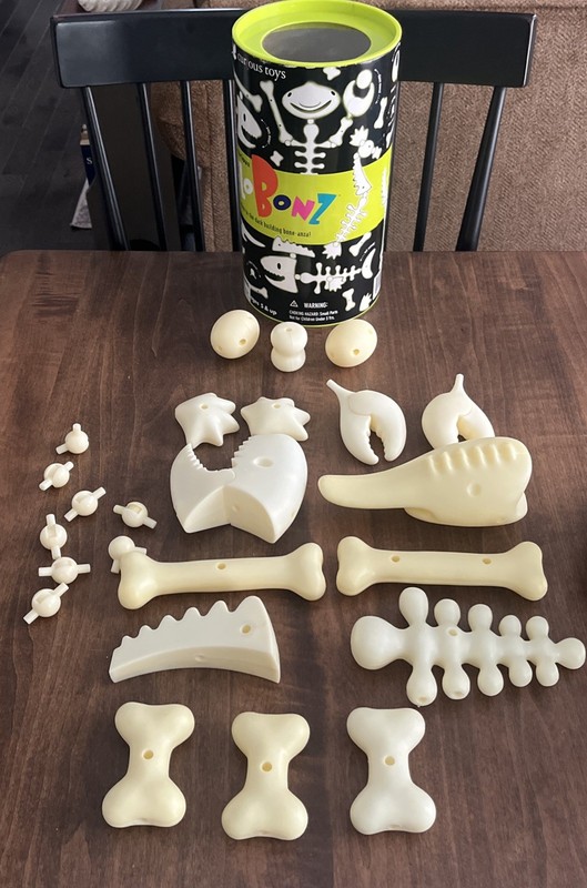 Glo Bonz by Curious Toys Glow in the Dark dinosaur bones 23 Pieces Incomplete