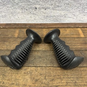 Vintage BMX Handlebar Grips Pair Black Team Cycle Ergonomic 80s Old School