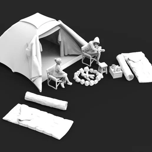 1/64 Camping Off Road / Casa de campaña campestre para Hotwheels y Dioramas Foto 2 de 2