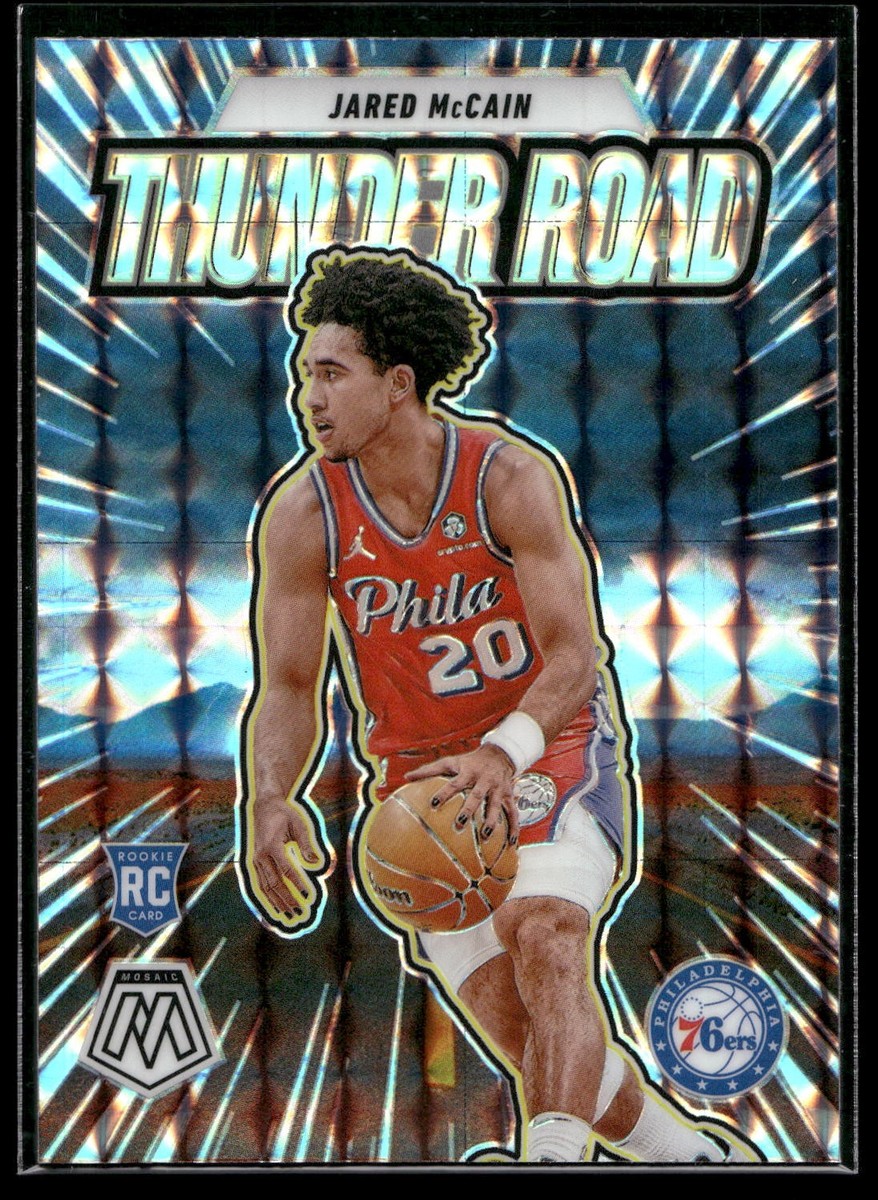 2024-25 Mosaic Jared McCain ROOKIE THUNDER ROAD MOSAIC PRIZM SP