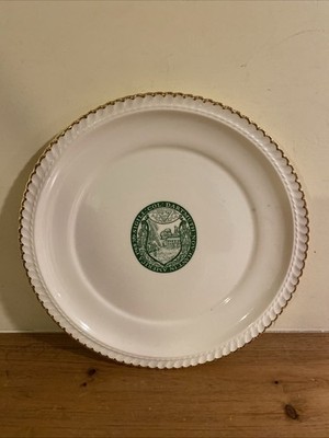 Vintage Dartmouth College NH Original Ceramic Plate Dartmuth 1769 Seal Antique