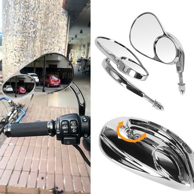 Split Vision Mirrors Fit For 8MM Harley Touring Electra Street Road Glide Chrome