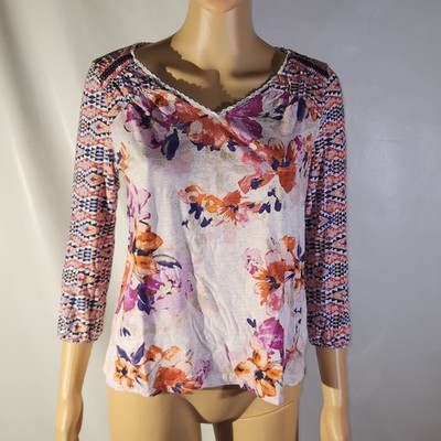 Anthropologie Akemi + Kin Ayana Floral Top Size Small Cotton Blouse