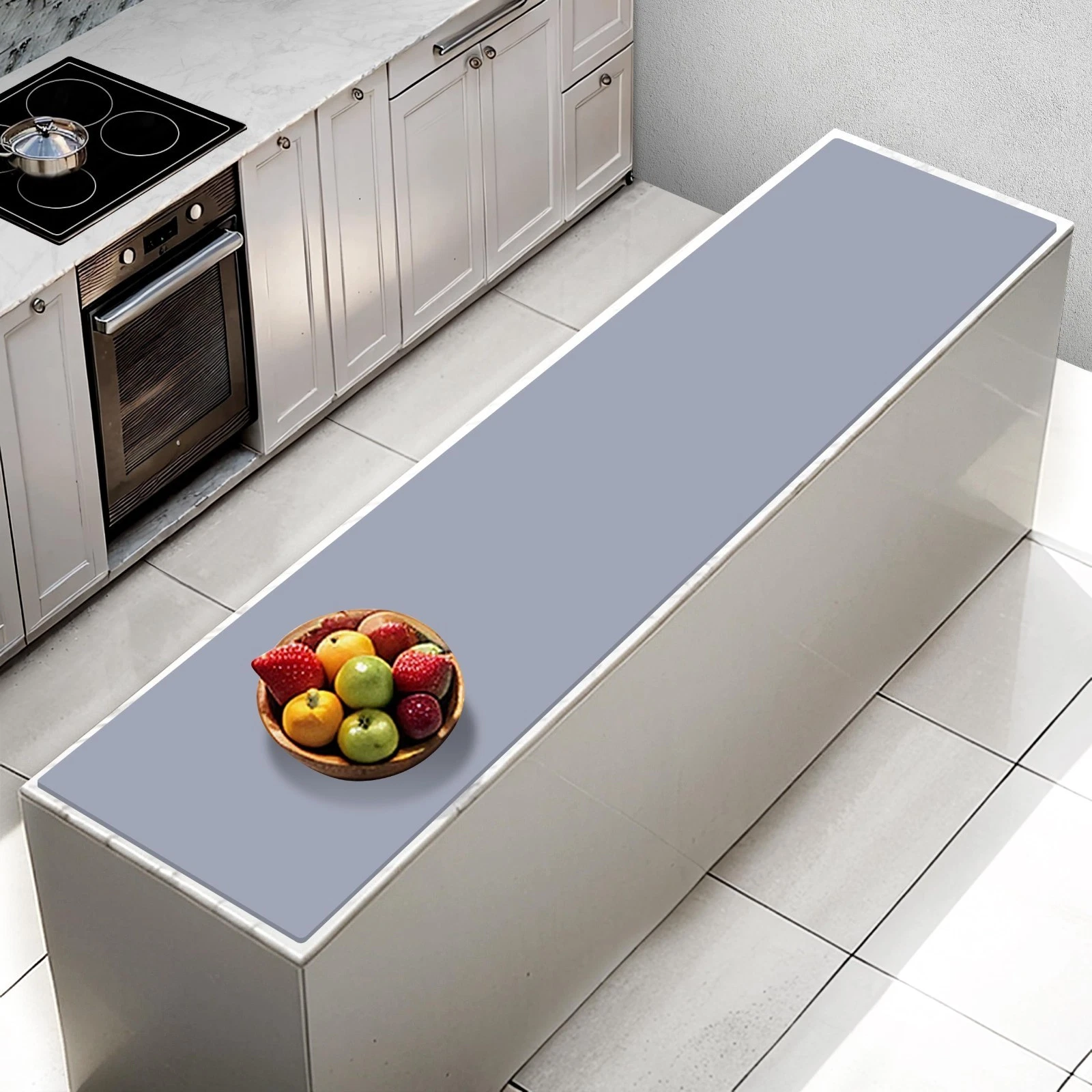 Extra Large Silicone Kitchen Counter Mat Heat Resistant Waterproof Dark Gray