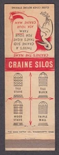 Craine Silos Arthur J Lynch Willimantic CT matchcover
