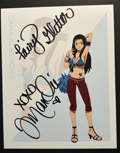 Jamie Marchi hand signed Fairy Tale Cana Alberona photo auto anime Fairy Glitter