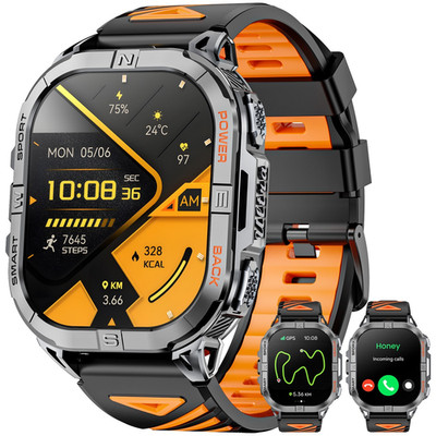   2.01'' SmartWatch For Men (Answer / Make Call) 3ATM Waterproof GPS Compass