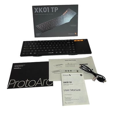ProtoArc XK01 TP Full Foldable Wireless Keyboard W/Touchpad Black
