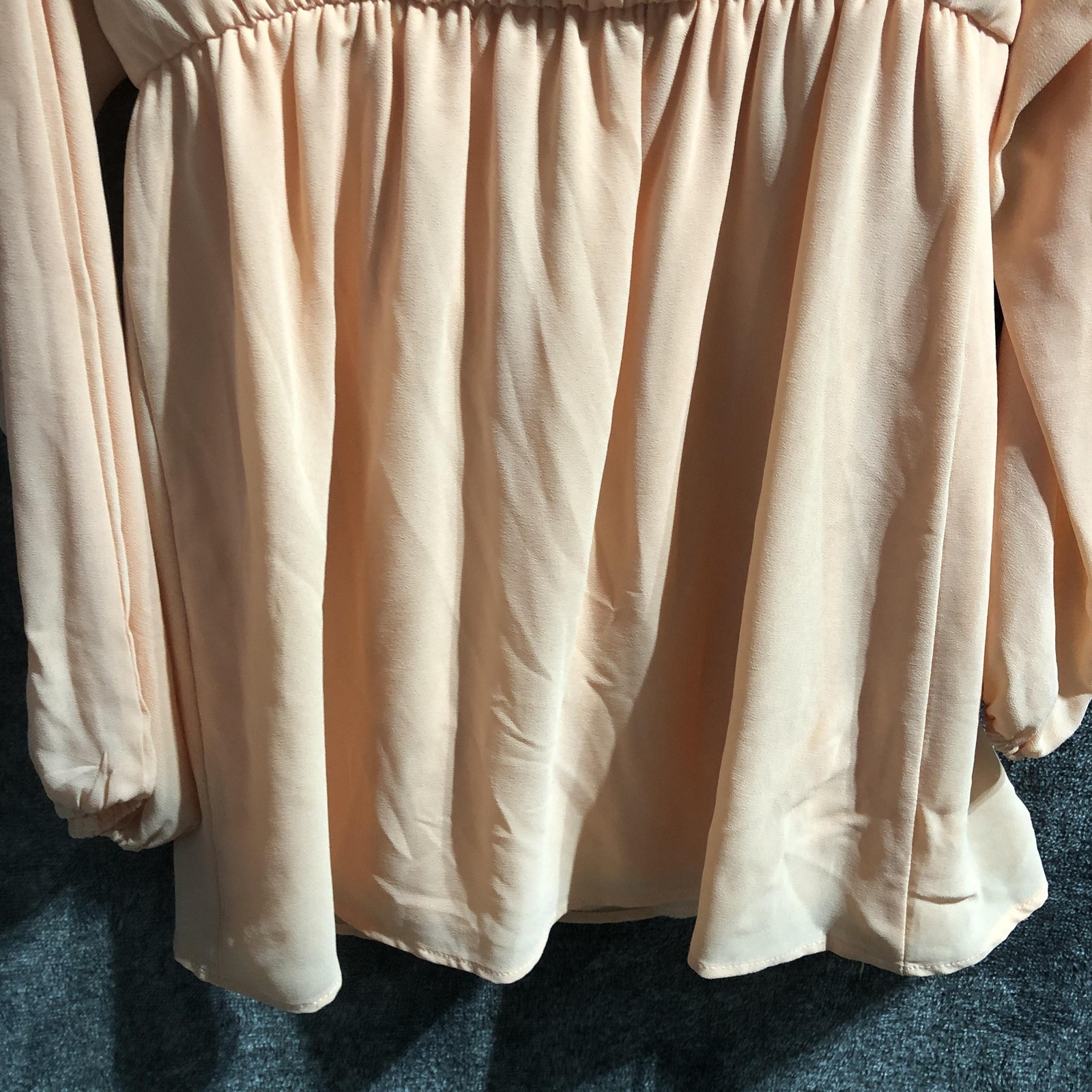 Tobi Shirt Womens Small Pink Off Shoulder Cold Shoulder Tunic Top Long Sleeve