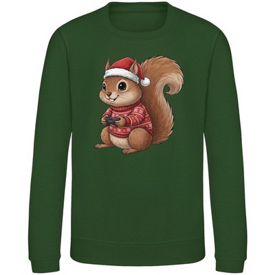Kinder Eichhörnchen Weihnachten Sweatshirt Gaming Pullover Geschenk für Jungen Mädchen