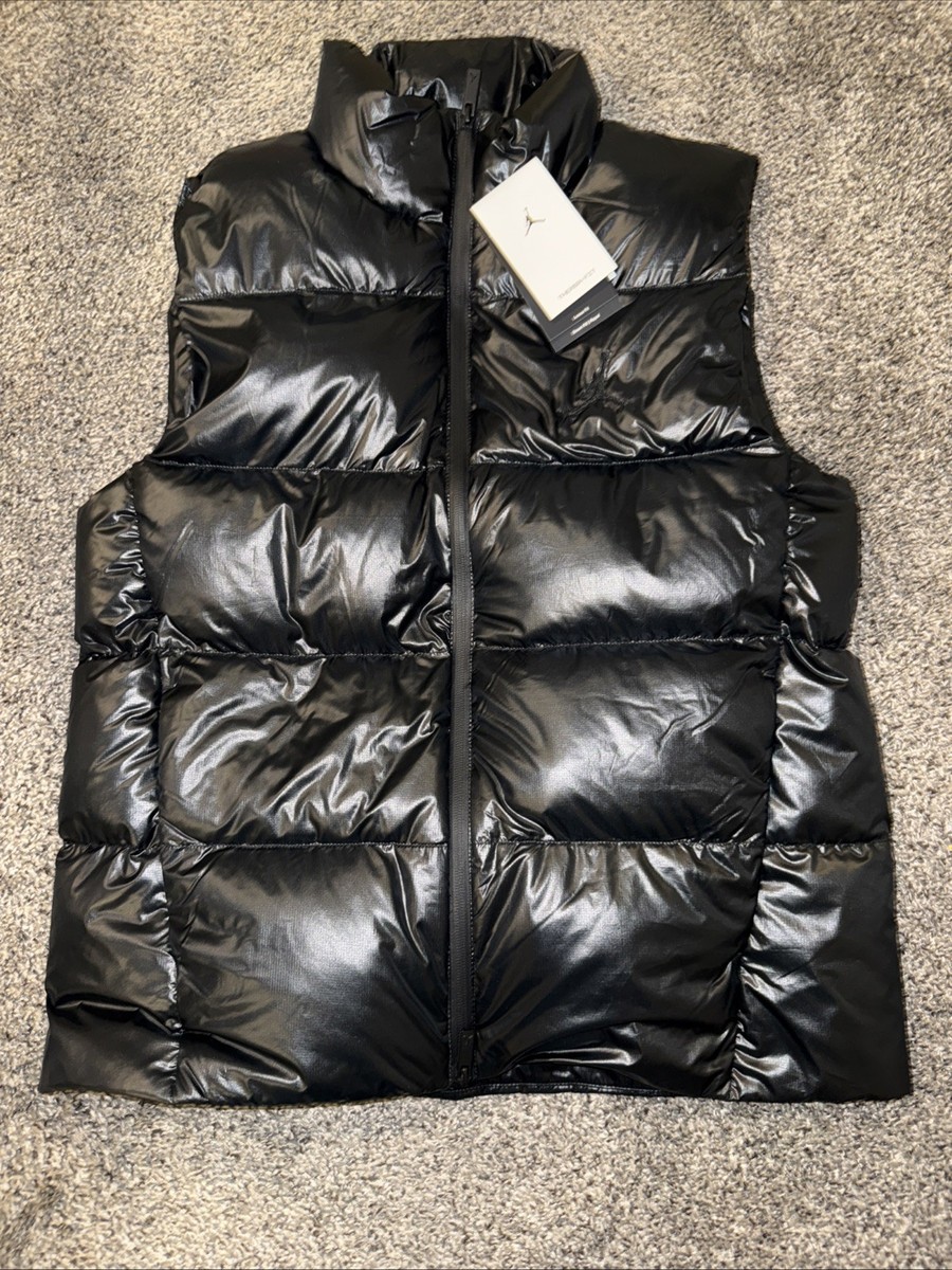 Nike Therma Fit Air Jordan Flight Down Puffer Vest Black Mens Sz