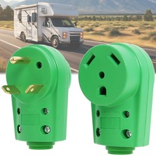 30 Amp 125V RV Male and Female Plug Receptacle Set TT-30P TT-30R Camper Adapter