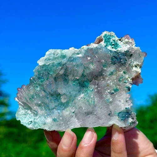 325G Natural Vision Amethyst Quartz Cluster Crystal Druzy Mineral Specimen