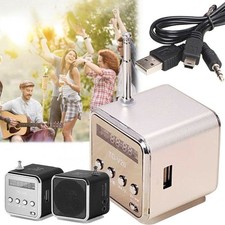 Mini Digital Stereo Speaker Rechargeable MP3 Portable TF FM USB Radio Player