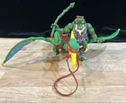 Vintage TMNT Cave Turtle Raph with Tubular Pterodactyl Playmates near complete