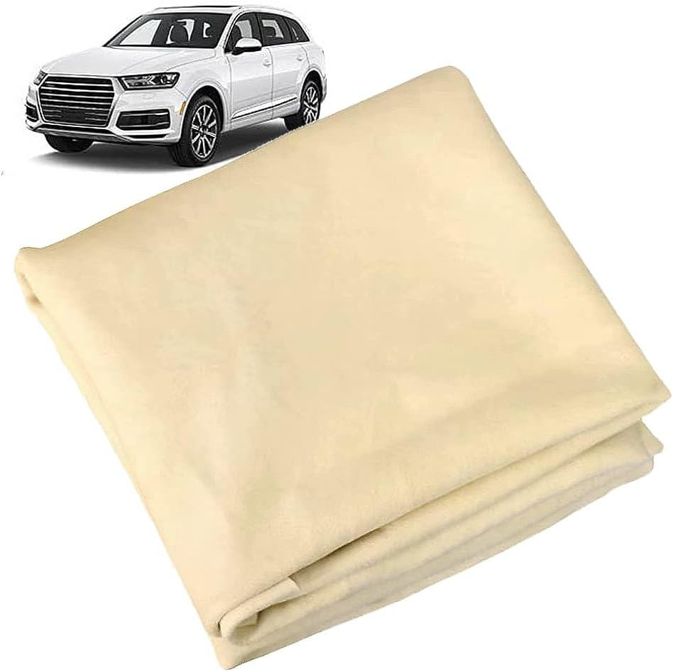 Super Absorbent Chamois Leathers for Cars, Natural Shammy Leather Cloth Fast Dry