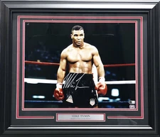 Mike Tyson Autographed Framed 16x20 Photo (Damaged) Beckett BAS QR #BM18522