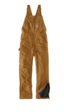 Carhartt Firm Duck Loose-Fit Insulated Bib Overalls for Men 2XL Brown
